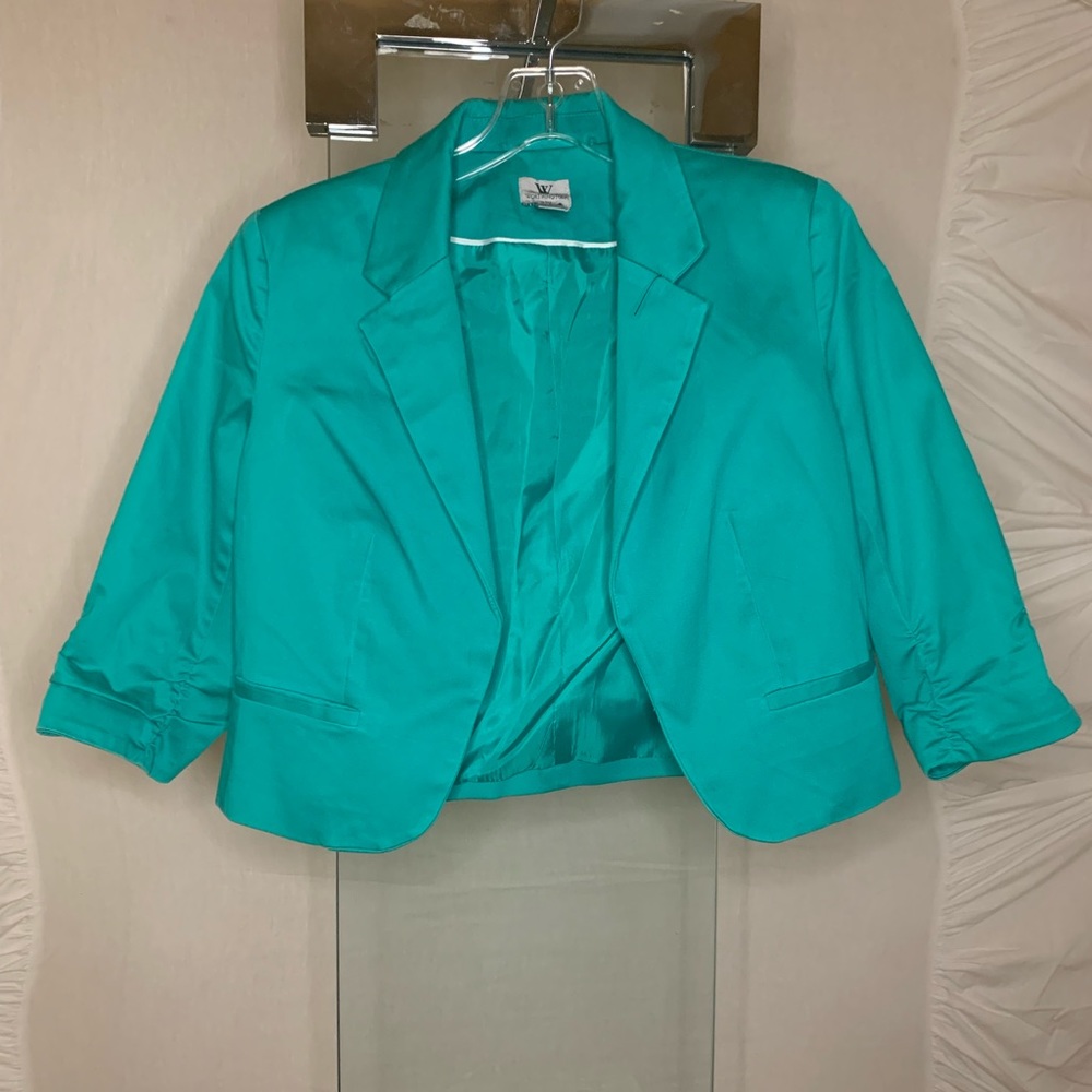 Worthington Teal Blazer Petite Small